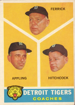 1960 Topps #461 Detroit Tigers Coaches (Tom Ferrick / Luke Appling / Billy Hitchcock) Front