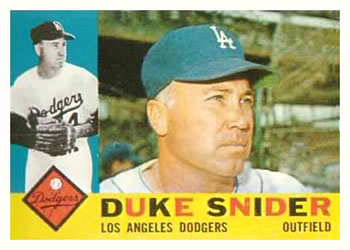 1960 Topps #493 Duke Snider Front