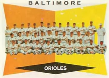 1960 Topps #494 Baltimore Orioles Front