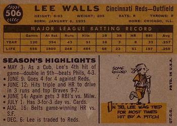 1960 Topps #506 Lee Walls Back