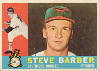 1960 Topps #514 Steve Barber Front