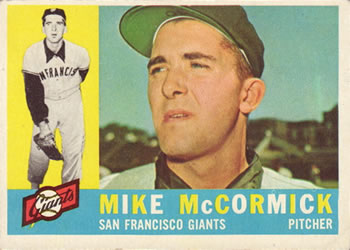 1960 Topps #530 Mike McCormick Front