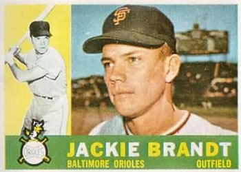 1960 Topps #53 Jackie Brandt Front
