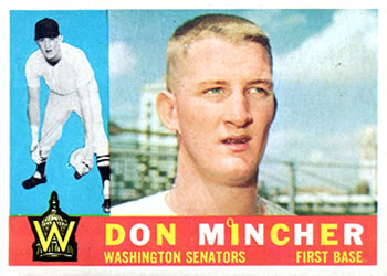 1960 Topps #548 Don Mincher Front