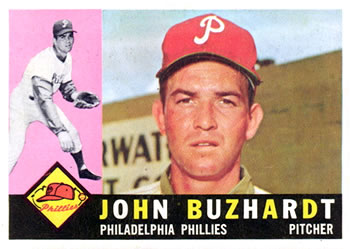 1960 Topps #549 John Buzhardt Front