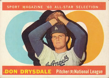 1960 Topps #570 Don Drysdale Front