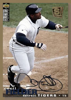 1995 Collector's Choice SE - Gold Signature #220 Cecil Fielder Front