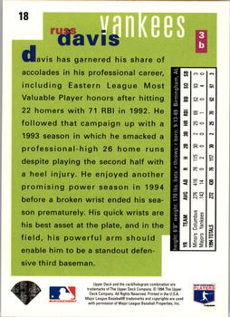 1995 Collector's Choice SE - Silver Signature #18 Russ Davis Back