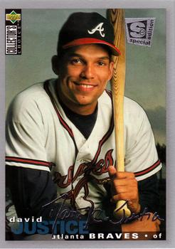 1995 Collector's Choice SE - Silver Signature #67 David Justice Front