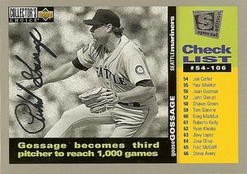 1995 Collector's Choice SE - Silver Signature #262 Goose Gossage Front