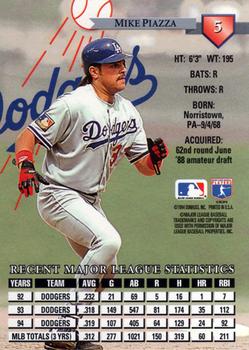 1995 Donruss #5 Mike Piazza Back