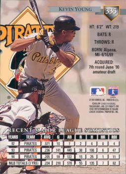 1995 Donruss #335 Kevin Young Back