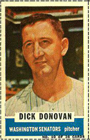 1961 Bazooka #10 Dick Donovan Front