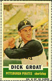 1961 Bazooka #8 Dick Groat Front