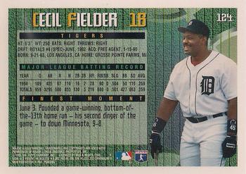 1995 Finest #124 Cecil Fielder Back
