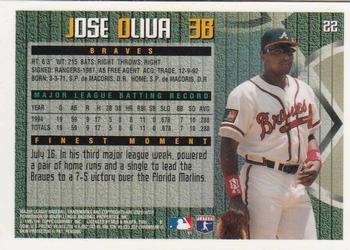 1995 Finest #22 Jose Oliva Back