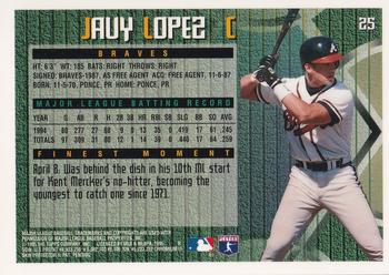 1995 Finest #25 Javy Lopez Back