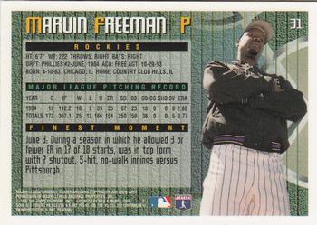 1995 Finest #31 Marvin Freeman Back