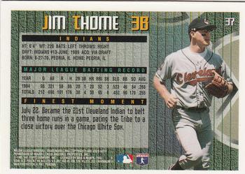 1995 Finest #37 Jim Thome Back