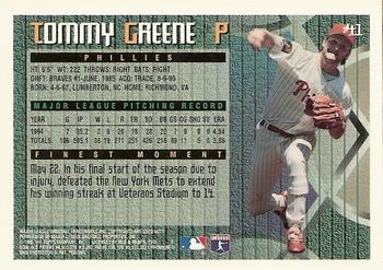 1995 Finest #41 Tommy Greene Back
