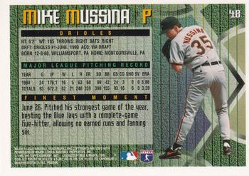 1995 Finest #48 Mike Mussina Back