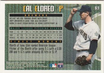 1995 Finest #63 Cal Eldred Back
