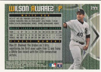 1995 Finest #144 Wilson Alvarez Back