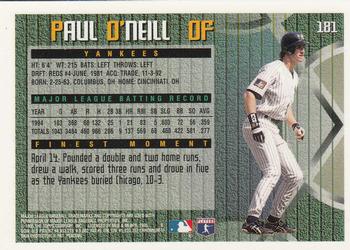 1995 Finest #181 Paul O'Neill Back