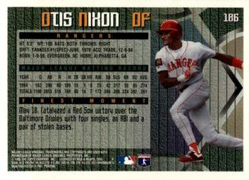 1995 Finest #186 Otis Nixon Back