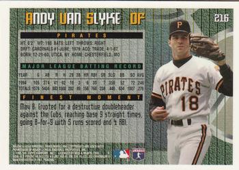 1995 Finest #216 Andy Van Slyke Back