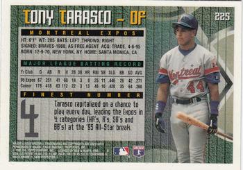 1995 Finest #225 Tony Tarasco Back