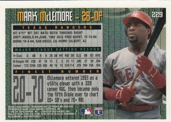 1995 Finest #229 Mark McLemore Back