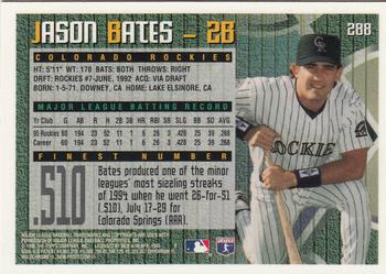 1995 Finest #288 Jason Bates Back