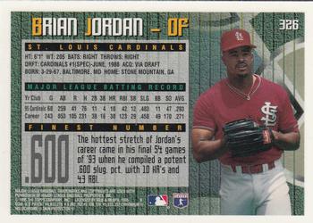 1995 Finest #326 Brian Jordan Back