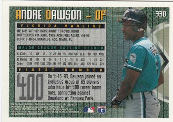 1995 Finest #330 Andre Dawson Back