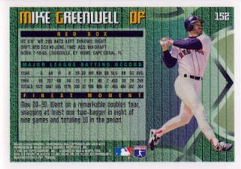 1995 Finest #152 Mike Greenwell Back