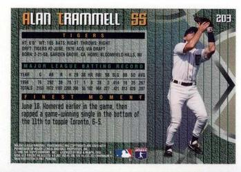 1995 Finest #203 Alan Trammell Back