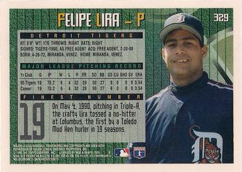 1995 Finest #329 Felipe Lira Back