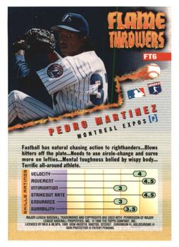 1995 Finest - Flame Throwers #FT6 Pedro Martinez Back