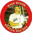 1984 Fun Foods Pins #43 Wade Boggs Front