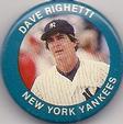 1984 Fun Foods Pins #116 Dave Righetti Front
