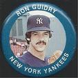 1984 Fun Foods Pins #96 Ron Guidry Front