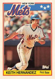 1988 Topps UK Minis - Collector's Edition (Tiffany) #33 Keith Hernandez Front