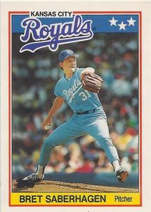 1988 Topps UK Minis - Collector's Edition (Tiffany) #63 Bret Saberhagen Front