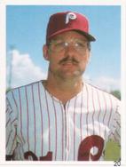 1987 Red Foley Stickers #20 Greg Gross Front