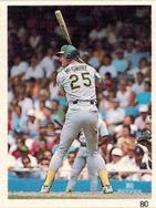 1989 Red Foley Stickers #80 Mark McGwire Front