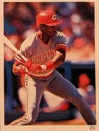1990 Red Foley Stickers #20 Eric Davis Front