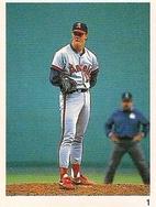 1991 Red Foley Stickers #1 Jim Abbott Front