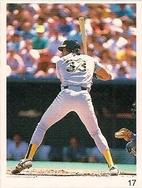 1991 Red Foley Stickers #17 Jose Canseco Front