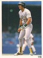 1991 Red Foley Stickers #116 Jose Canseco Front